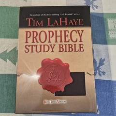 Tim Lahaye Prophecy Study Bible Indexed Burgandy Genuine Leather KJV