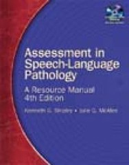 Assessment in Speech-Language Pathology : A Resource Manual by Julie G….