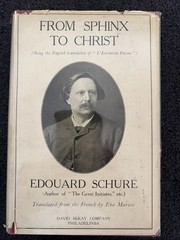 From Sphinx to Christ Hardcover Book by Edouard Schure