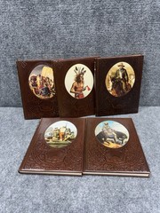 Time Life Books The Old West Series Brown Faux Leather – Lot Of 5 Books