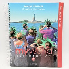 Savvas 5th Grade 5A myWorld Interactive Social Studies Teacher Edition EUC