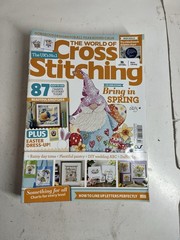 World of Cross Stitching Magazine Lot 14 Issues UK Ex-Library 2025-2022 Mixed