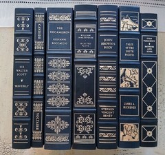 Navy Blue Decorative Leather-Bound Classics – Lot 7 – Franklin Library 22K Gold