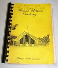 Mount Vernon United Methodist Church Trinity North Carolina Cookbook 1981 600+