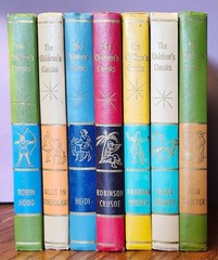 Vintage The Children’s Classics Book Set Lot of 7 Alice Tom Sawyer Robin Hood HC