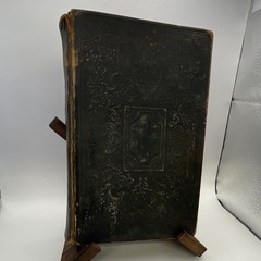 American Bible Society 1843 New Testament Psalms Leather Illustrated Bible Book