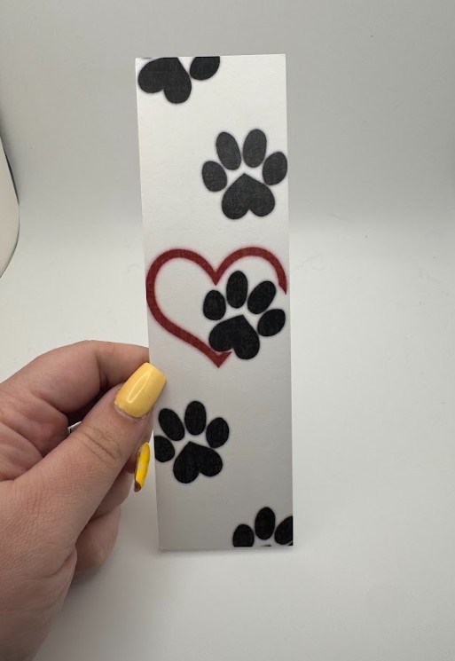 Animal Paw Print Cardstock Bookmark Original LKZArtCreations Booktok