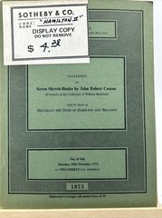 Sotheby Catalog: 7 Sketchbooks By John Cozens: William Beckford Collection-1973