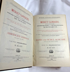 1903 Muret-Sanders Englisch-Deutsches, English-German Dictionary, Large HC Book