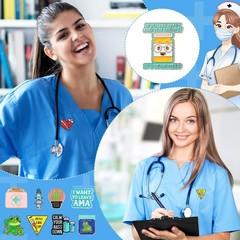 Giegxin 40 Pcs Funny Nurse 0.39 – 1.54 inches / 1 – 3.9 cm, assorted colors