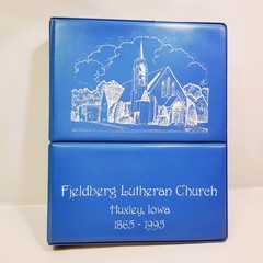 1995 Fieldberg Lutheran Church Cookbook Huxley Iowa 234 pages 3 Ring Binder