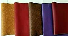 Book Cover Faux Leather Embossed Ostrich (Multiple Colors available)