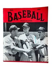1940s Baseball Magazine October 1946 Ted Williams Cover Vtg Baseball Gift Idea