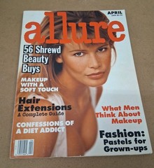 Allure Magazine April 1994, 90s Supermodels, Claudia Schiffer Cover, 90s Fashion