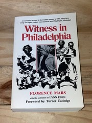 Witness In Philadelphia Florence Mars (1989 LSU Press) SIGNED