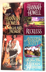 Lot of 4 Romance Highlands Historical Various Authors Book Howell Hawkins Scott