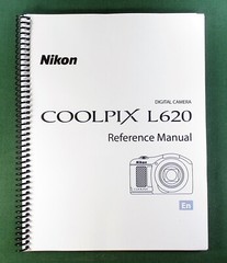 Nikon L620 Reference Manual: 212 Pages & Protective Covers!