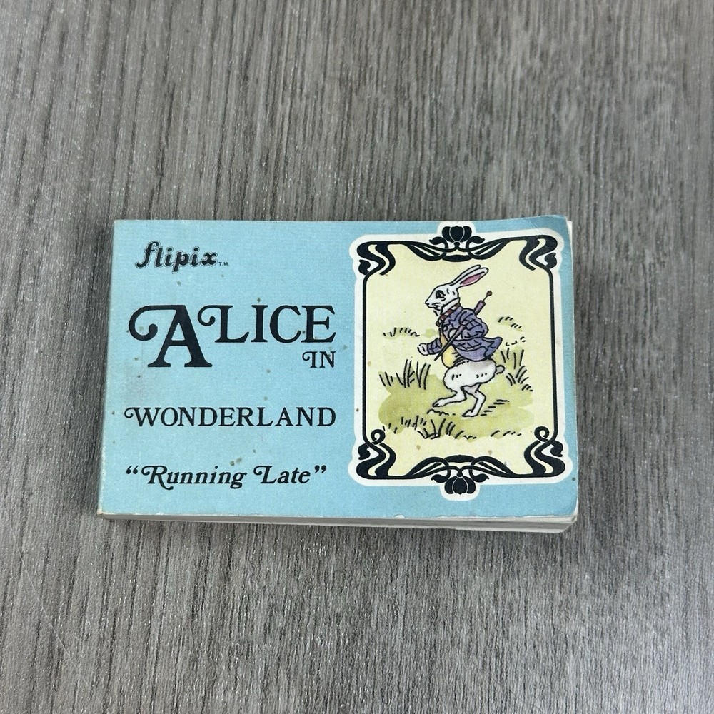 Flipix Alice in Wonderland Running Late Flip Book 1999 B Shackman Animation Flaw