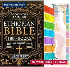 Book Tabs for The Complete Restored Ethiopian Bible, 72 Color-Coded Laminated In