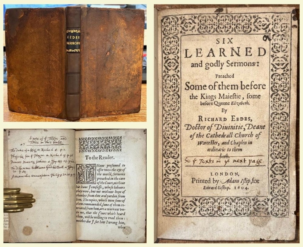 V.Rare 1604 Richard Eedes ‘Six Learned & Godly Sermons’ King James Translator
