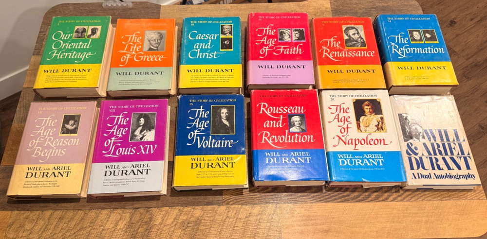 Complete Set THE STORY OF CIVILIZATION Will & Ariel Durant 11 Volumes + Autobio.