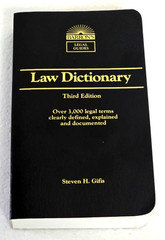 LAW DICTIONARY by Stephen H. Gifis (Travel Size Paperback) Barron’s Legal Guides