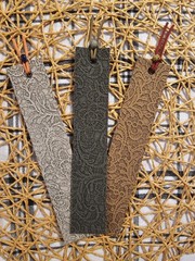 Faux Leather Bookmark Lace Set