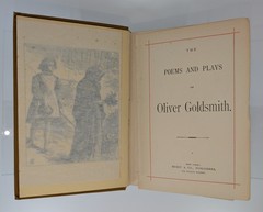 The Poems and Plays of Oliver Goldsmith c. 1880s Antique Victorian Cloth Book