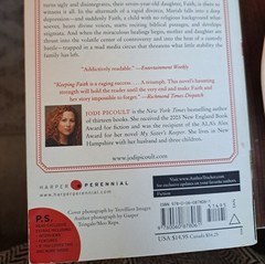 Jodi Picoult book, “Keeping Faith” book novel, 422 pages, Paperback Harper