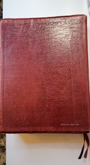 1980’s Holy Bible Nelson 476BG Red Gen Leather Indexed Wide Margin NKJV Bible