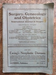 1919 Antique VTG Medical Book Surgery, Gynecology, Obstetrics Vol XXVIII No 2