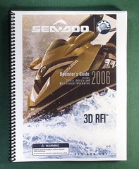 2006 SeaDoo 3D RFI Operator’s Manual with Protective Covers