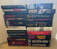 Large Stephen King Lot 24 Books HCDJ It Richard Bachman Cujo Carrie