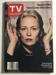 TV Guide Magazine FAYE DUNAWAY Photo Cover 1981 Feb 21-27 No Label Prov. Ed. TVG