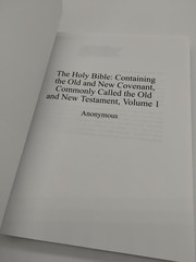 The Holy Bible: Containing The Old And New Covenant Genesis- 1Sam/1 Kings