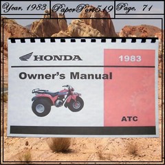 1983 Honda ATC Big Red Owner’s Manual 71 Pages