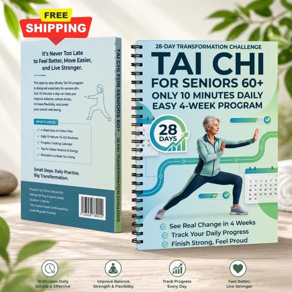 28-Day Tai Chi for Seniors Guide Easy 10-Min Daily Routine | Balance, Flexibile