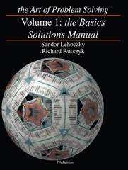 The Art of Problem Solving, Volume 1: The Basics Solutions Manual – paperbac…