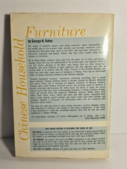 Chinese Household Furniture George N Kates Dover 1962 Vintage Illustrated Asian