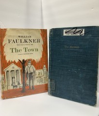 Faulkner THE MANSION 1st Printing And THE TOWN 2nd Printing Ex-library Hardcover