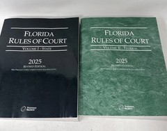 Florida Rules of Court – State and Federal, 2025 Revised Ed. (Vols. I & II)