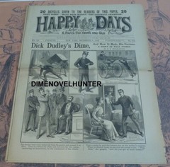 WALL STREET NEW YORK FRANK TOUSEY’S HAPPY DAYS #212 STORY PAPER DIME NOVEL