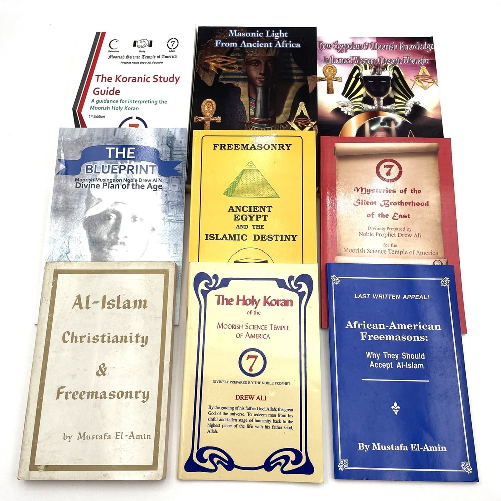 Moorish Science Temple Freemasonry Book Lot Circle 7 Mustafa El-Amin Islamic