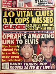 Lot of 14 Vintage GLOBE Magazines 1994,95 Famous People On Cover