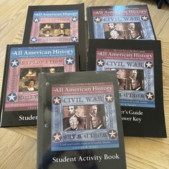 ALL AMERICAN HISTORY volumes 1 & 2 , student readers , Teachers Keys 1 & 2