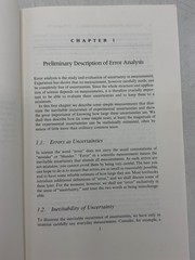 An Introduction to Error Analysis John R. Taylor 1982 Physics Textbook