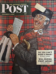 1943 Howard Scott Saturday Evening Post Scottsman Original Magazine Cover Only
