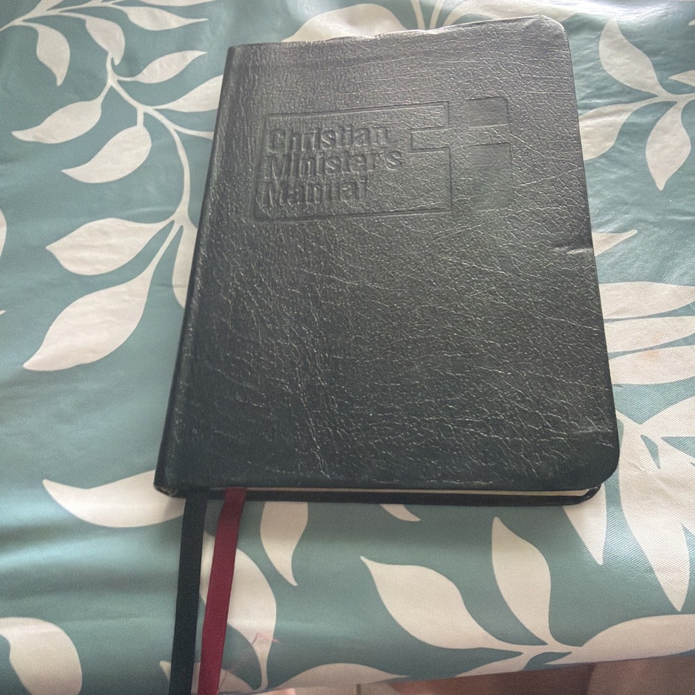 Christian Minister’s Manual Roderick E Huron, Black Bonded Leather 1984 1991