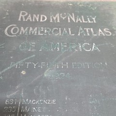 Rand McNally Commercial Atlas of America 1924 Canvas Backing 643 Pgs World Maps