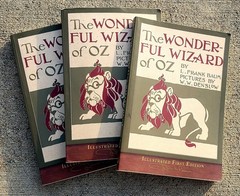 Lot of 3 The Wonderful Wizard of Oz: Illustrated First Edition by Baum, L. Frank